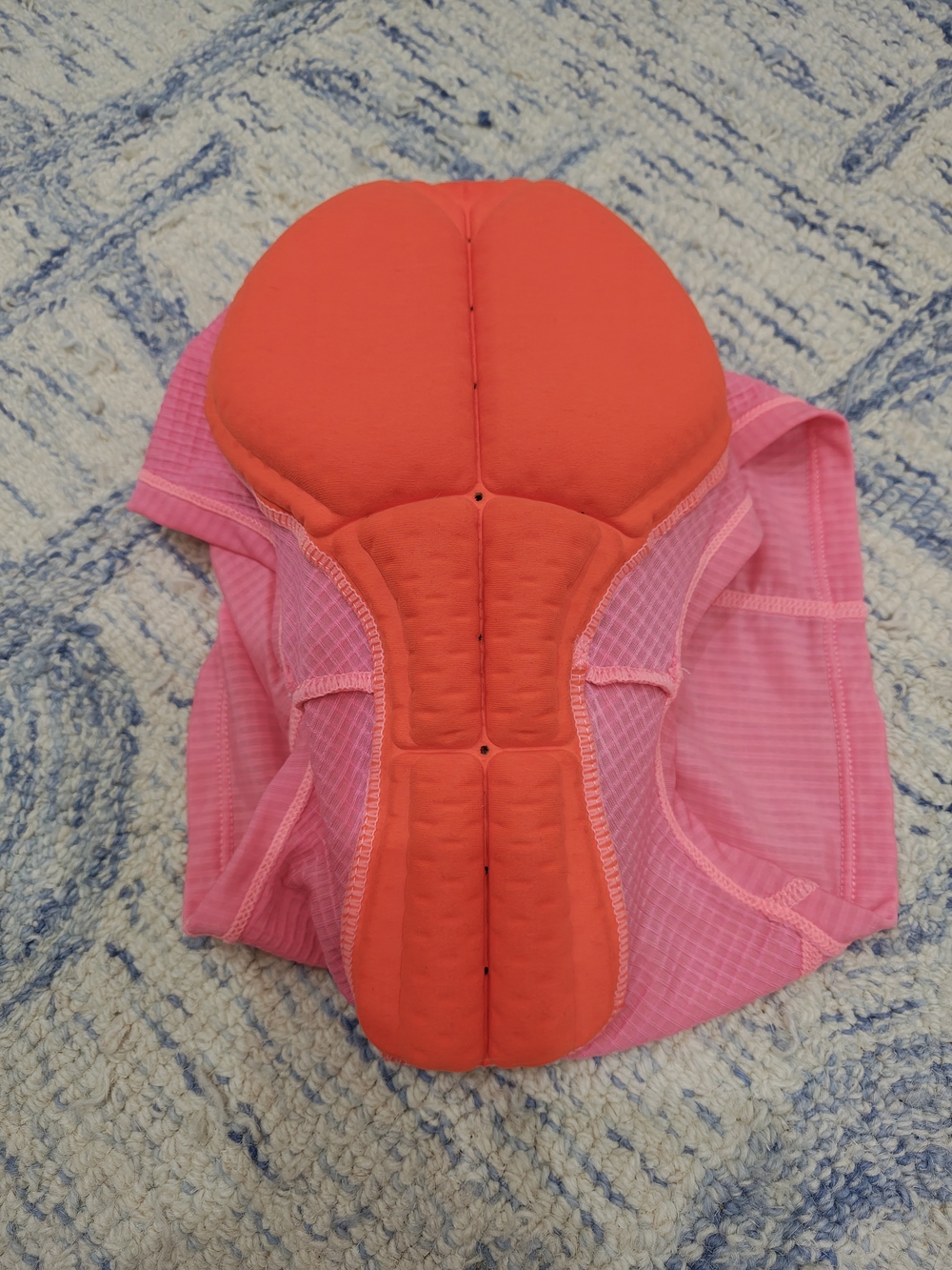 Women’s Pink Ribbed Padded Cycling Shorts - Lightweight Support - Picture 4 of 4